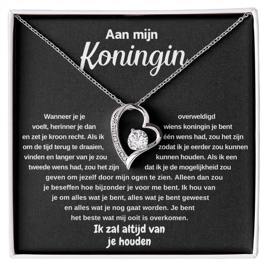 Aan mijn Koningin - Hartketting - Donker 2