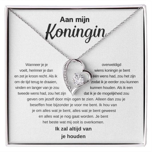 Aan mijn Koningin - Hart ketting - 2