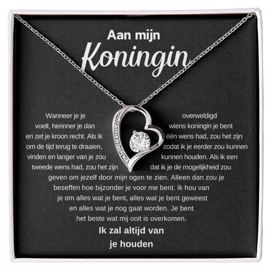 Aan mijn Koningin - Hart Ketting- Donker 3
