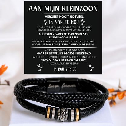 Aan Mijn Kleinzoon - Handgevlochten met Elegante Metalen Accenten