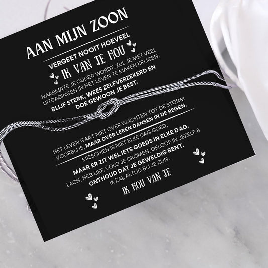 Aan Mijn Zoon - Liefdesknoop Armband