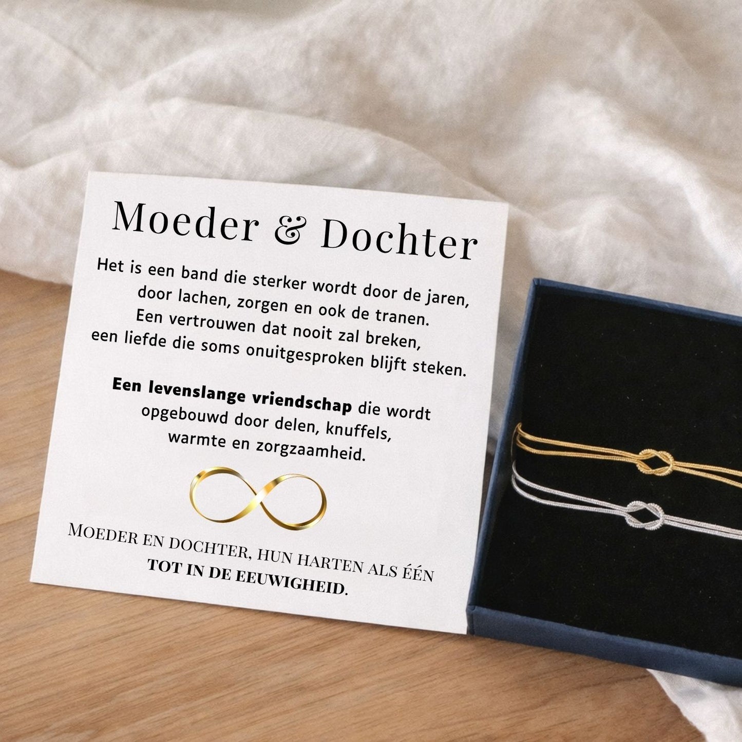 Set van 2- Liefdesknoop Armband - Moeder & Dochter
