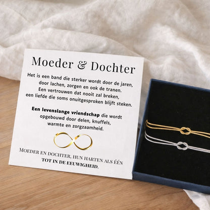 Set van 2- Liefdesknoop Armband - Moeder & Dochter