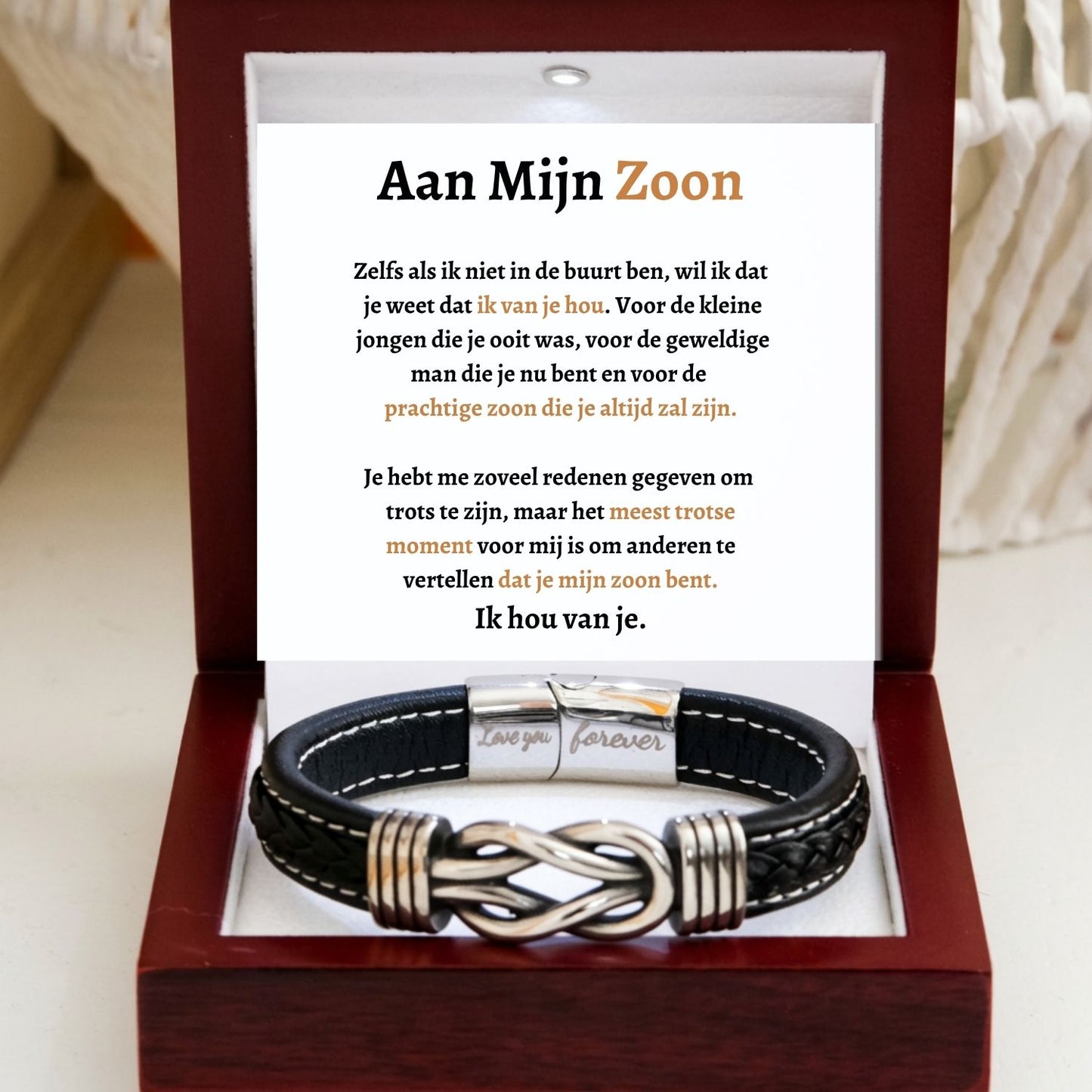 Mijn zoon Armband Infinity  - Het meest trotse moment