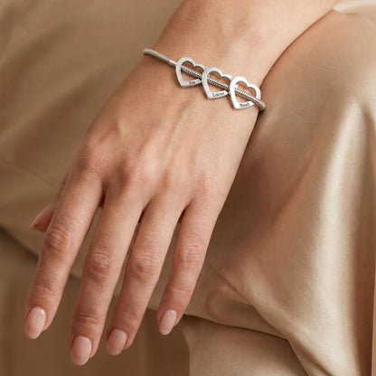 Bedelarmband met Hartjes met Gravure