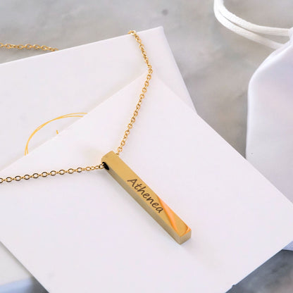 Ketting Bar met Gravure  – Draag Je Dierbare Altijd Bij Je