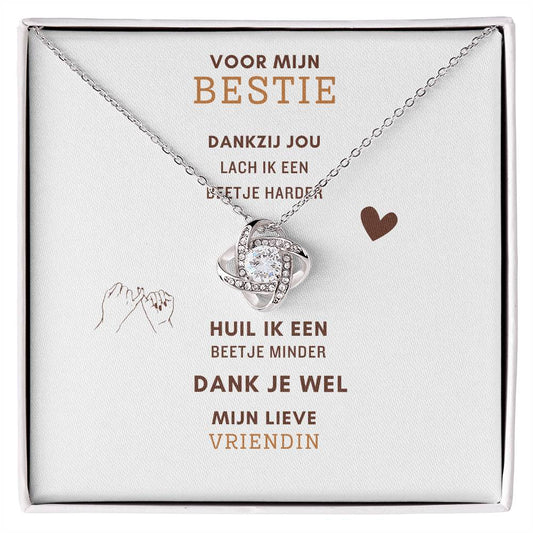 Voor mijn BESTIE - Liefdesknoop Halsketting