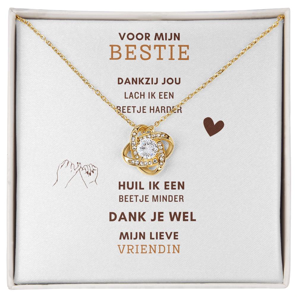 Voor mijn BESTIE - Liefdesknoop Halsketting