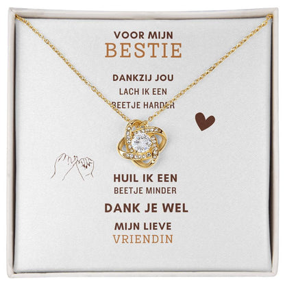 Voor mijn BESTIE - Liefdesknoop Halsketting