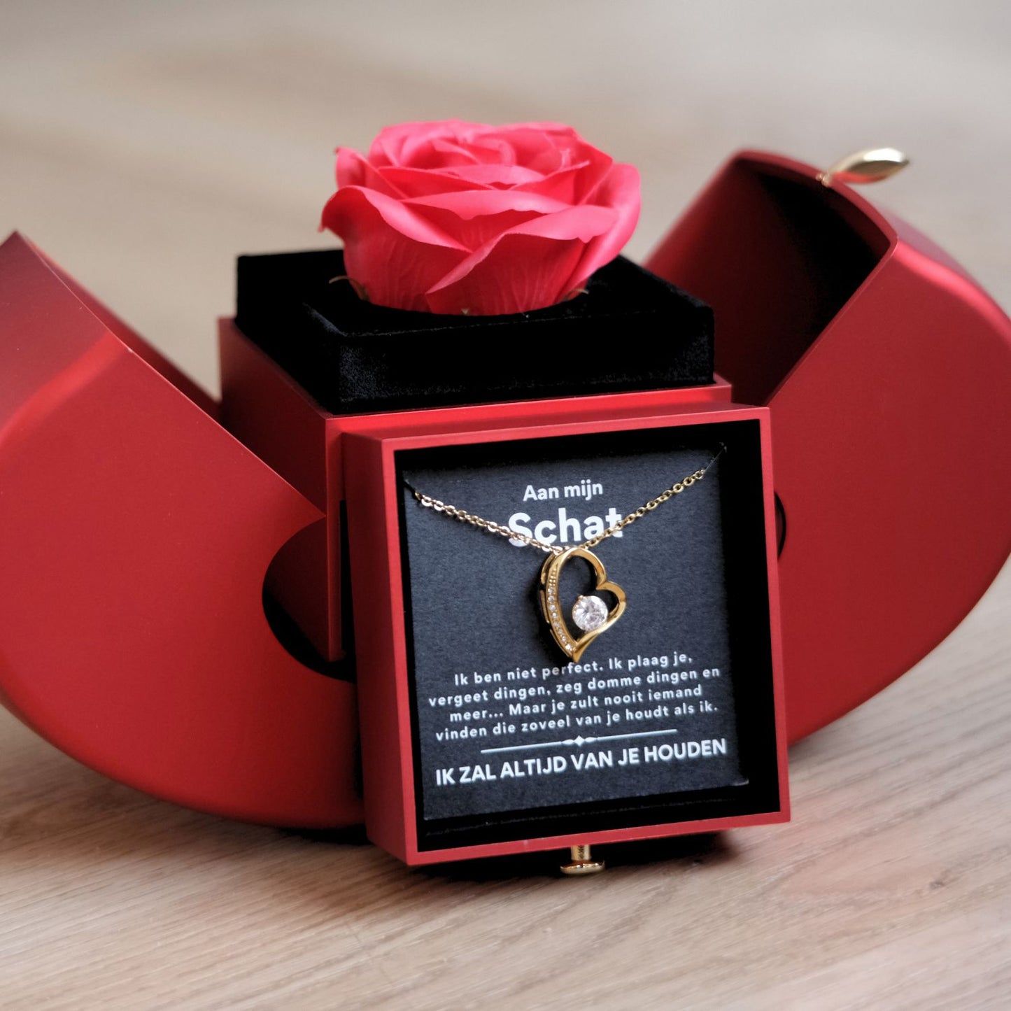 Eeuwige Roos - Hartketting - Aan mijn schat