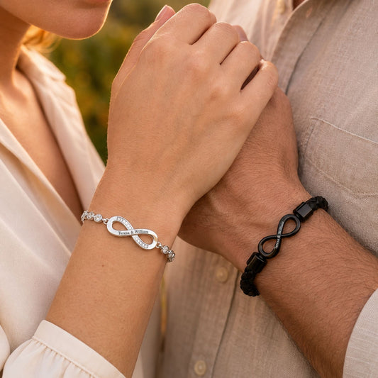 Dual Name Infinity Armband - Koppel Armband