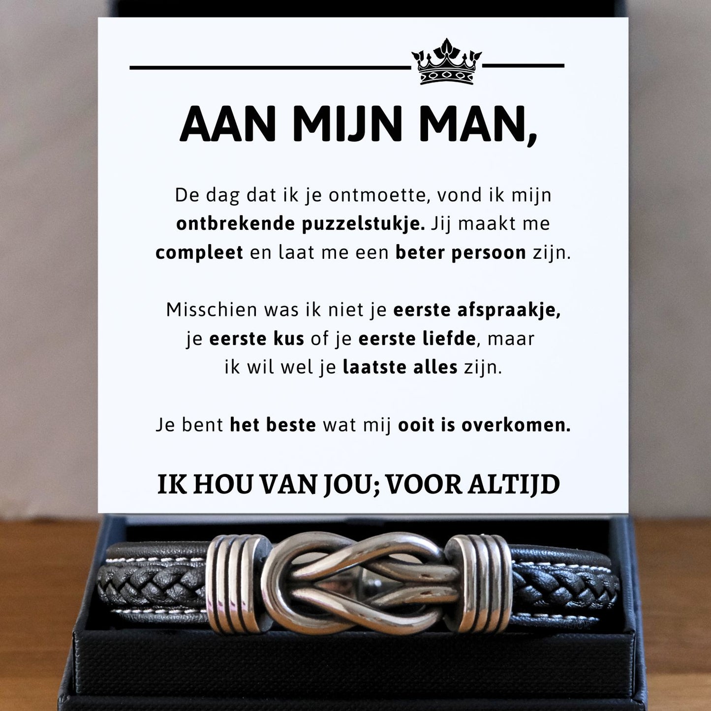 Aan mijn Man Armband Infinity