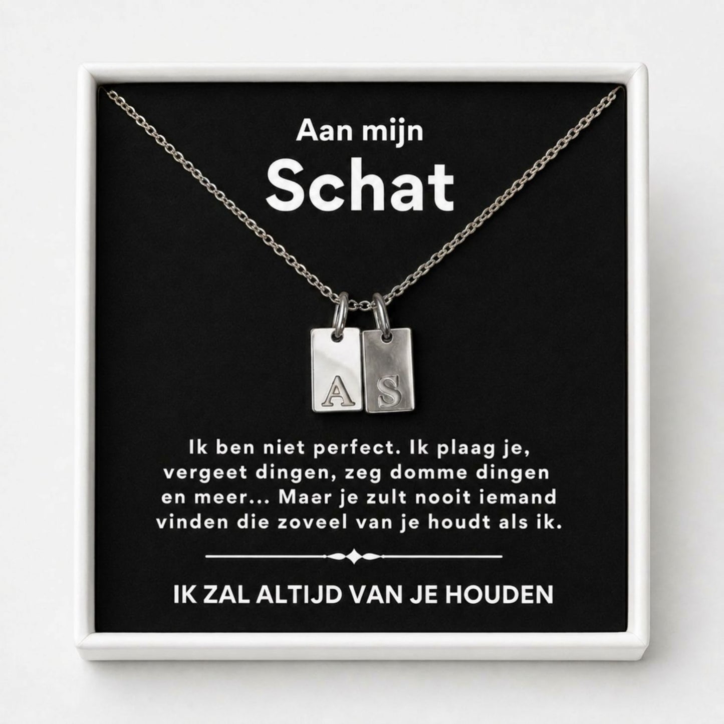 Initiaal ketting - Aan mijn schat