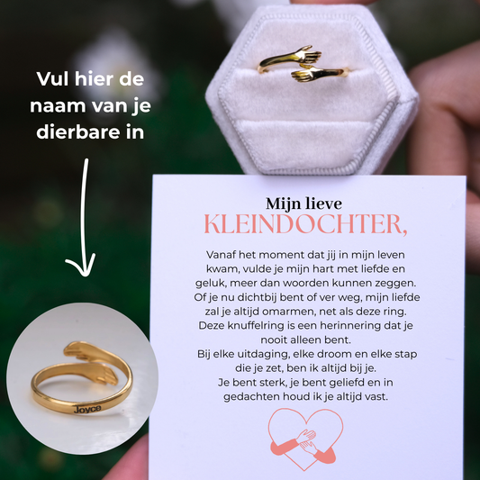 Mijn lieve Kleindochter V2- Knuffelring met Persoonlijke Gravure