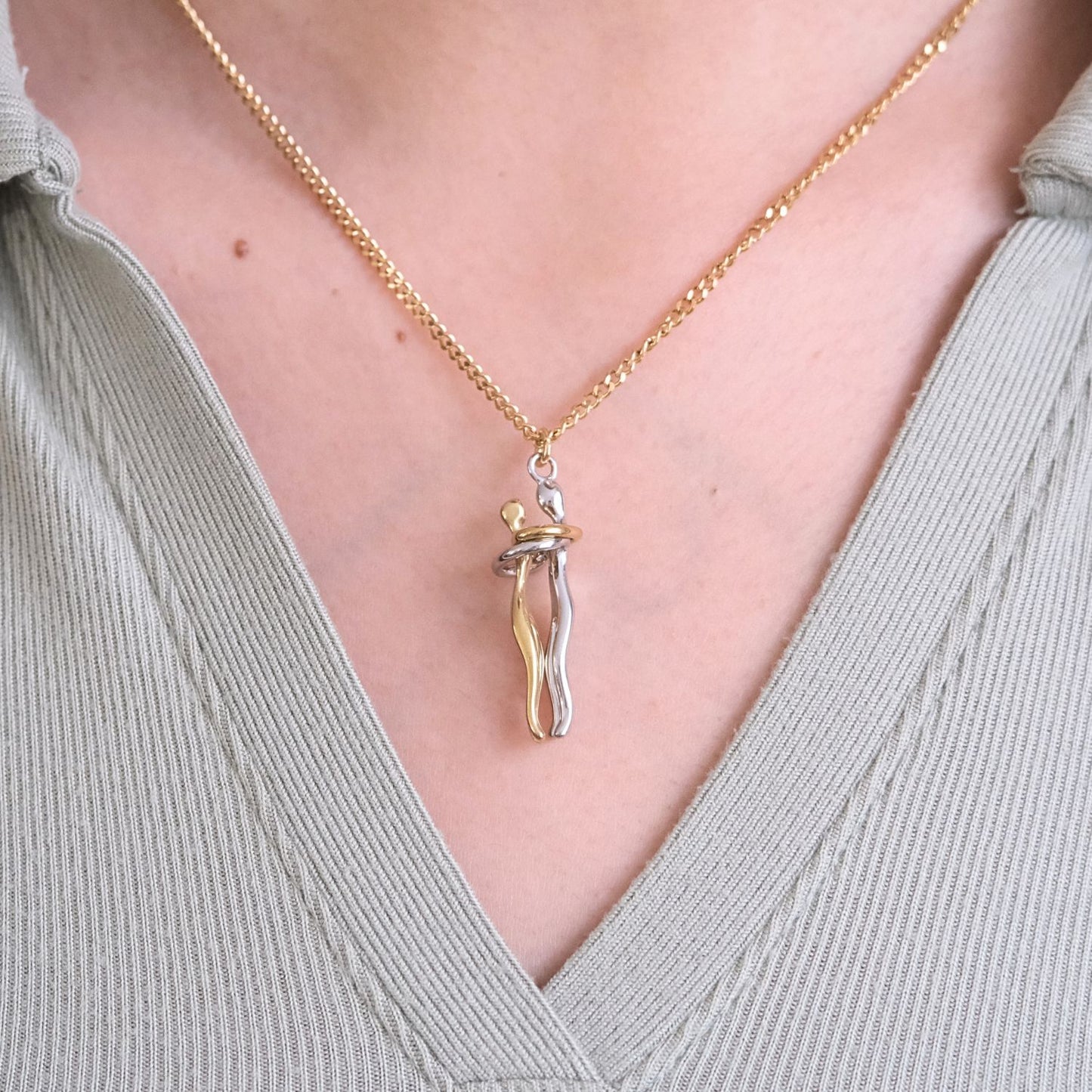 Eeuwige Roos Box - Knuffel ketting & Echte Roos