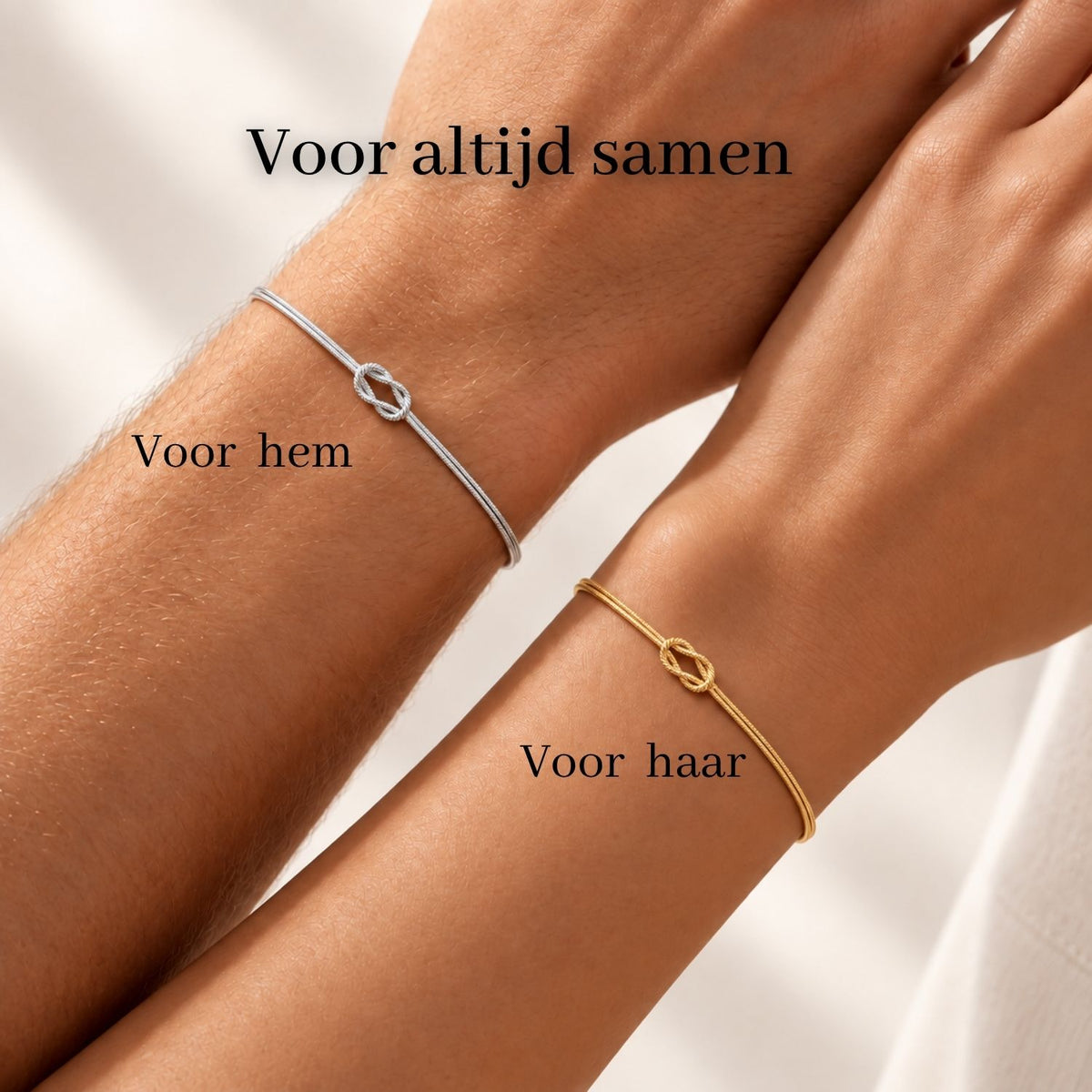 Liefdesknoop Armband Koppelarmband