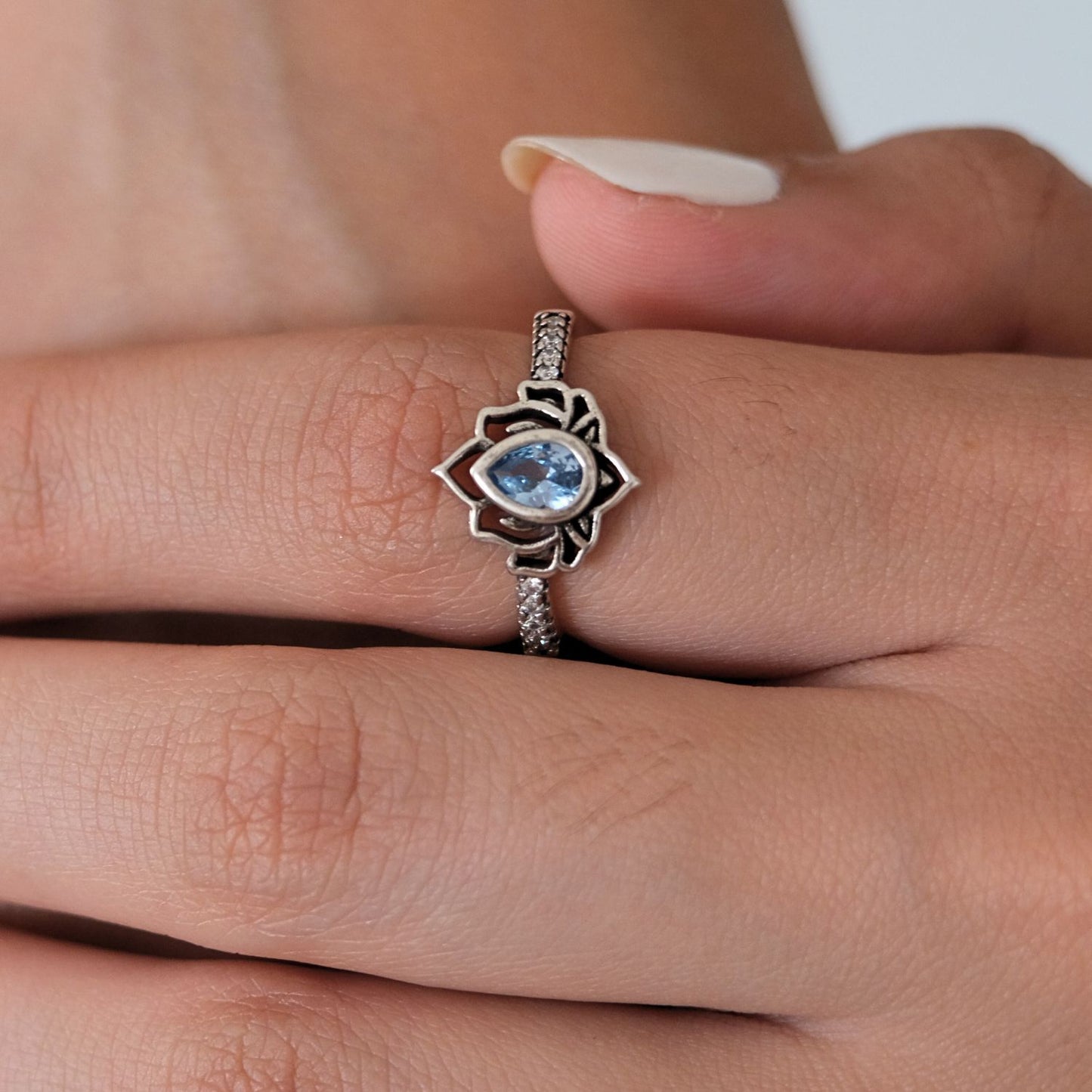 Lotus Ring Blauw - Begin opnieuw