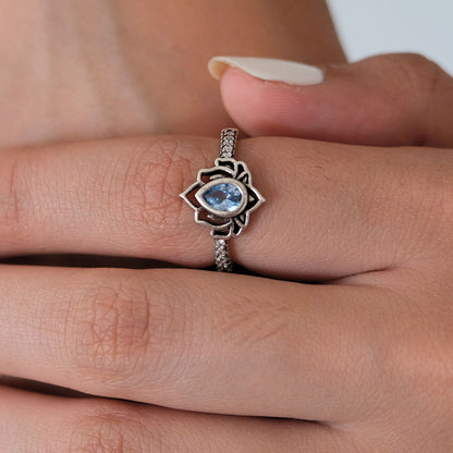 Lotus Ring Blauw - Begin opnieuw
