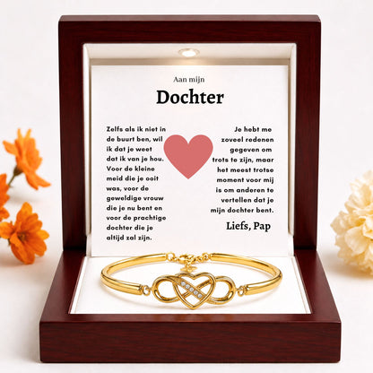 Aan mijn Dochter - Armband Infinity met Gravure