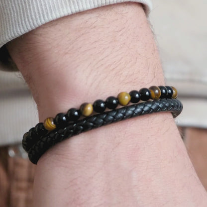 Aan mijn Zoon - Tijgeroog armband NEW