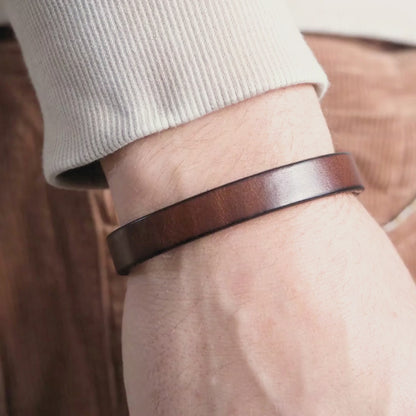 Aan Mijn Kleinzoon -  Bruine leren armband